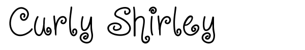 Curly Shirley font preview